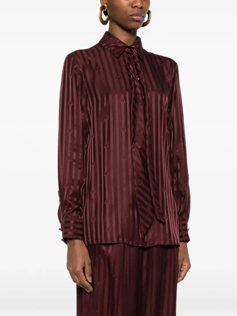 ZIMMERMANN striped tie-detail shirt - Red