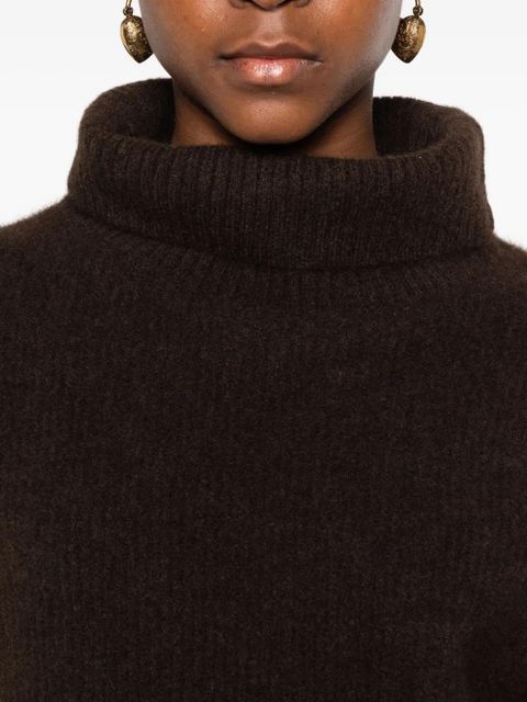 Maje roll-neck sweater - Brown