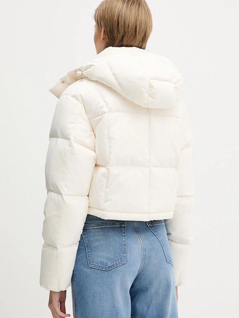 Tommy Jeans kurtka puchowa kolor beżowy zimowa oversize DW0DW21624