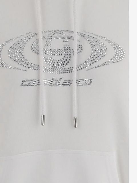 Casablanca rhinestone-embellished hoodie - White