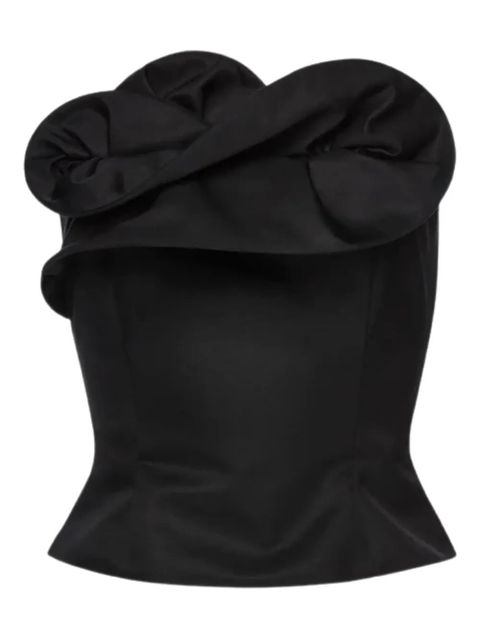 Magda Butrym ruffled corset top - Black - zdjęcie produktu nr 1