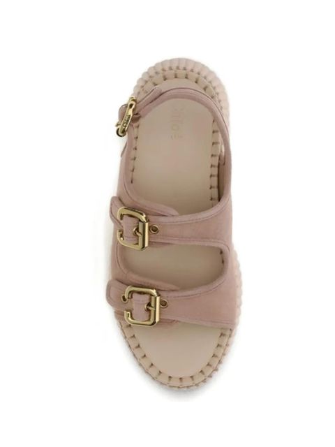 Chloé Nama wedge sandals - Pink