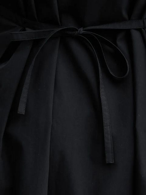 Weekend Max Mara sukienka bawełniana kolor czarny midi rozkloszowana 2515221052600