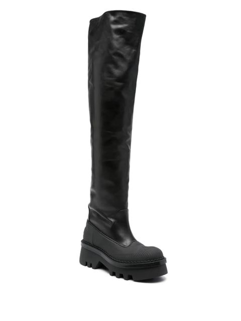 Chloé Raina 50mm thigh-high leather boots - Black