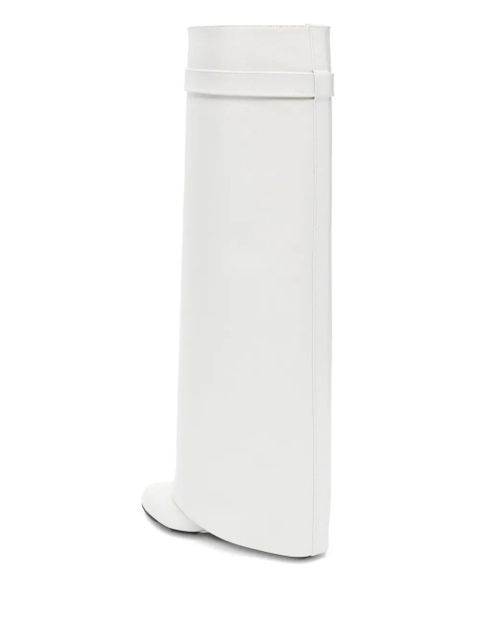 Givenchy 90mm Shark Lock calf-leather boots - White