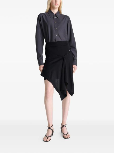 LEMAIRE buttoned draped asymmetric skirt - Black - zdjęcie produktu nr 2