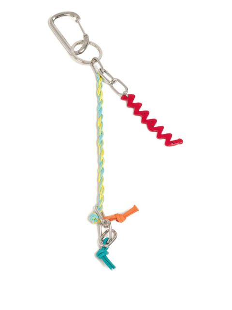 Marni metal-symbol twisted-cord keyring - Silver - zdjęcie produktu nr 2