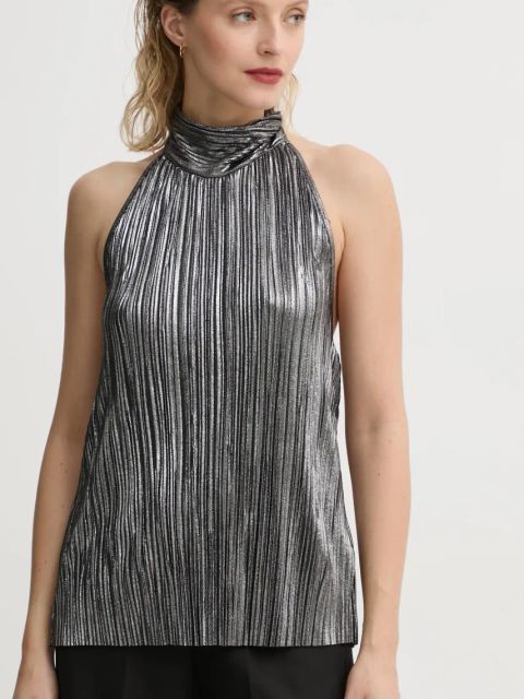 Bruuns Bazaar bluzka Groundberry Duro top damska kolor srebrny gładka BBW3706