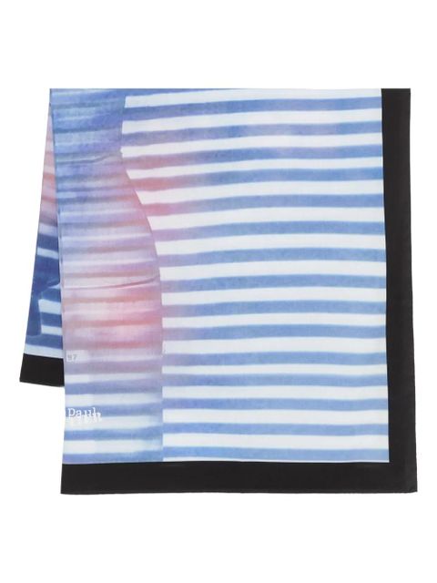Jean Paul Gaultier striped silk scarf - Blue - zdjęcie produktu nr 1