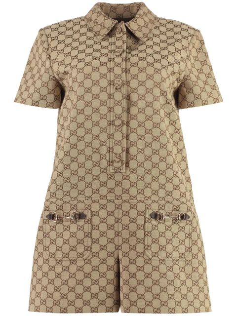 Gucci GG Supreme canvas playsuit - Neutrals - zdjęcie produktu nr 1