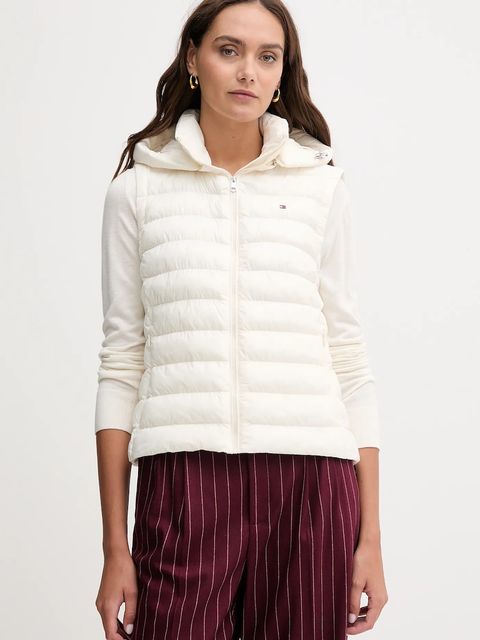 Tommy Hilfiger bezrękawnik kolor beżowy zimowy WW0WW47352 - zdjęcie produktu nr 1