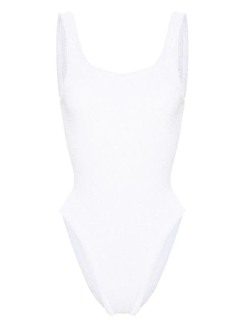 Hunza G crinkled-effect open-back swimsuit - White - zdjęcie produktu nr 1
