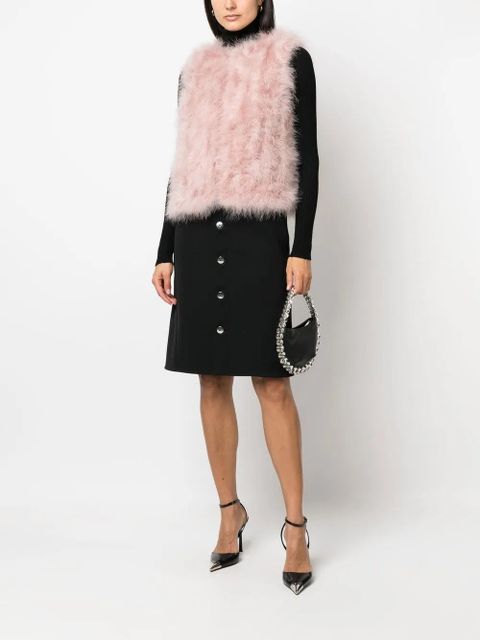 Yves Salomon feather-embellished gilet - Pink - zdjęcie produktu nr 2