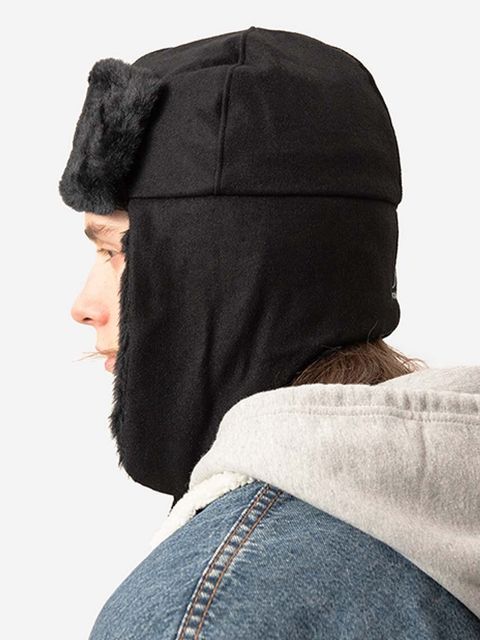 Kangol czapka z domieszką wełny Wool Ushanka kolor czarny z grubej dzianiny K0102FA.BLACK-BLACK