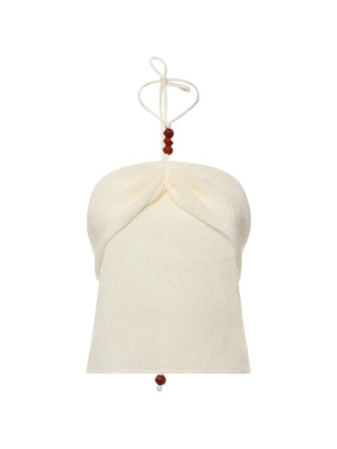 Magda Butrym halterneck top - Neutrals - zdjęcie produktu nr 1