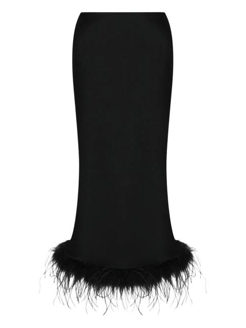 Blumarine feather trim skirt - Black - zdjęcie produktu nr 1