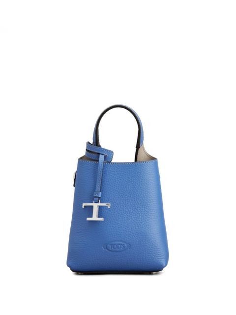 Tod's mini leather tote bag - Blue - zdjęcie produktu nr 1
