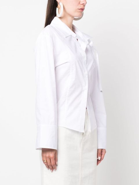Jacquemus La Chemise Ruban cotton shirt - White