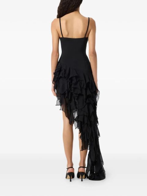 Blumarine Cady ruffled mini dress - Black