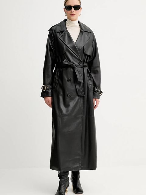 Fracomina płaszcz kolor czarny FR25WC7001P41101 - zdjęcie produktu nr 1