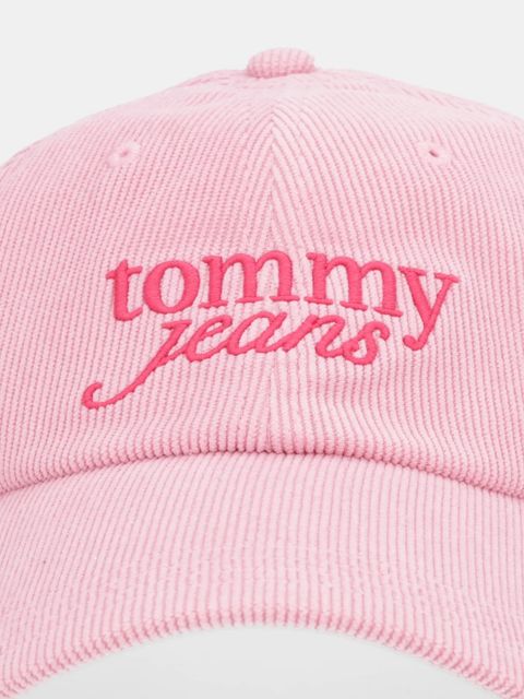 Tommy Jeans czapka z daszkiem sztruksowa kolor różowy AW0AW17908 - zdjęcie produktu nr 2