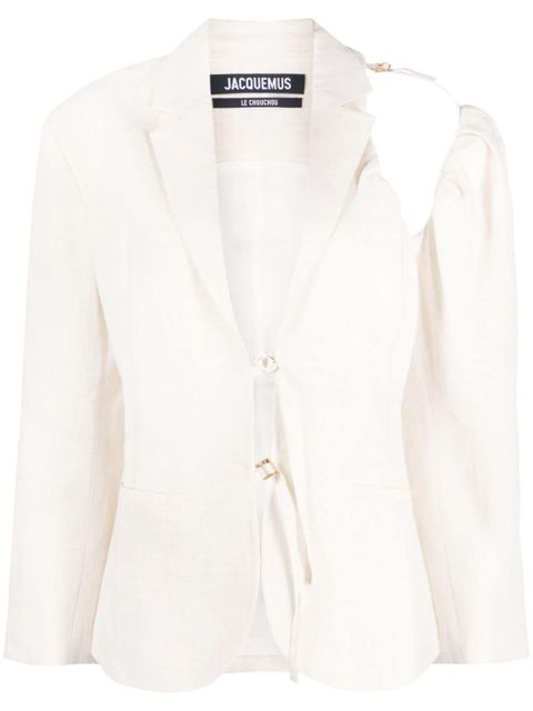 Jacquemus La veste Galliga asymmetric blazer - Neutrals - zdjęcie produktu nr 1