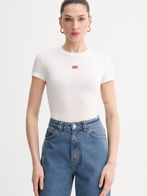 La Mania t-shirt basic damski z modalu MEG - zdjęcie produktu nr 2