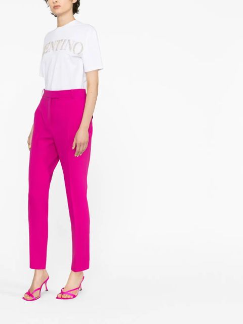 Valentino Garavani crystal-logo cotton T-shirt - White