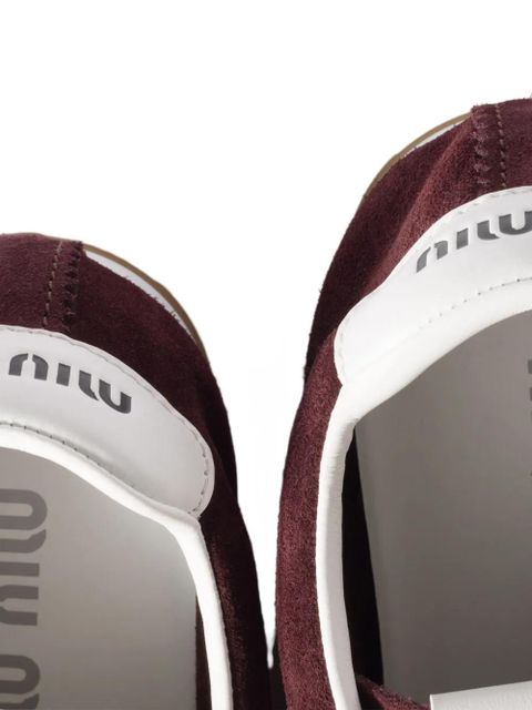 Miu Miu Plume suede sneakers - Red