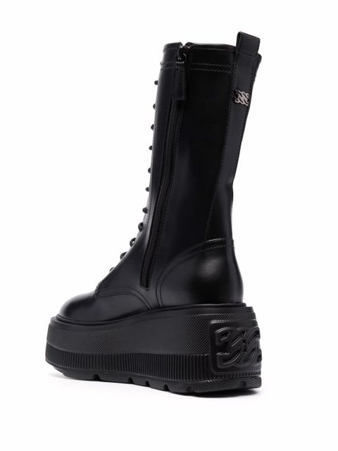 Casadei lace-up platform boots - Black - zdjęcie produktu nr 2