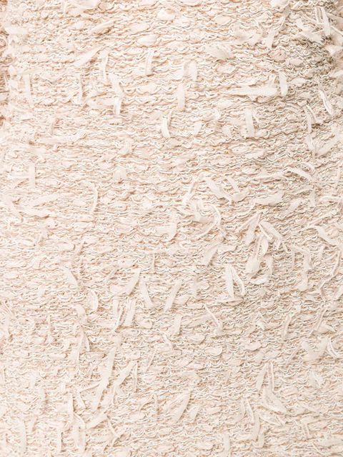 Balmain frayed fitted dress - Pink