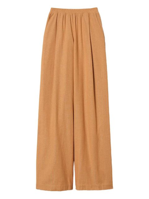 TWINSET pinstriped palazzo pants - Brown - zdjęcie produktu nr 1