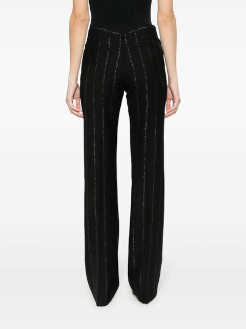 Alessandra Rich Lurex pinstriped trousers - Black