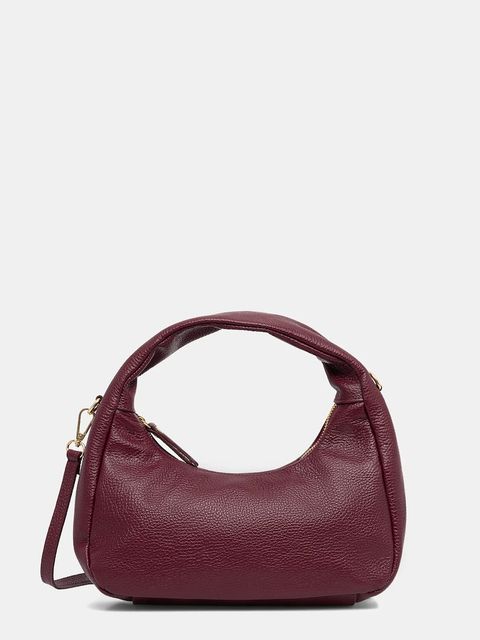 Answear.LAB torebka skórzana kolor bordowy - zdjęcie produktu nr 1