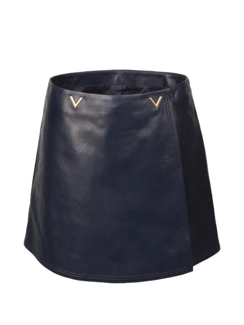 Valentino Garavani logo-appliqué mini skirt - Blue - zdjęcie produktu nr 1