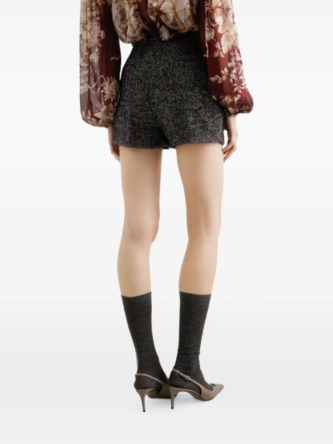 Dolce & Gabbana herringbone tweed shorts - Black