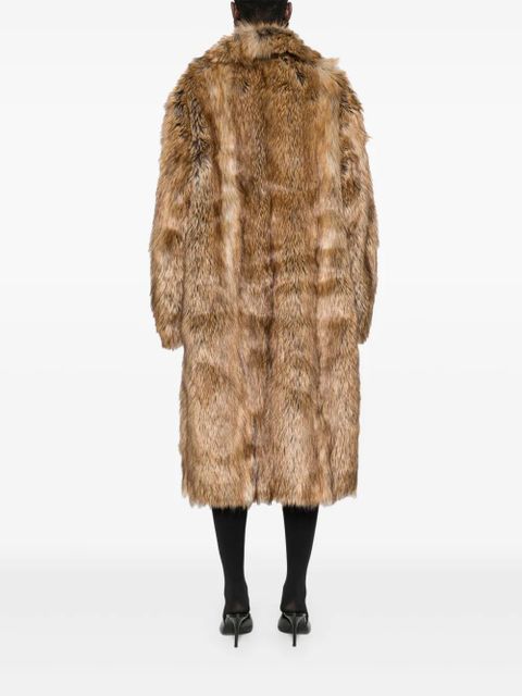 The Frankie Shop Rella faux fur coat - Brown
