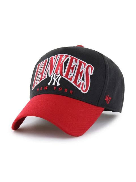 47 brand czapka z daszkiem z dodatkiem wełny MLB New York Yankees kolor czarny B-DRIBL17WBP-BK - zdjęcie produktu nr 1