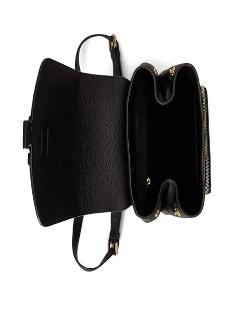 Lauren Ralph Lauren medium Cameryn logo-embossed backpack - Black