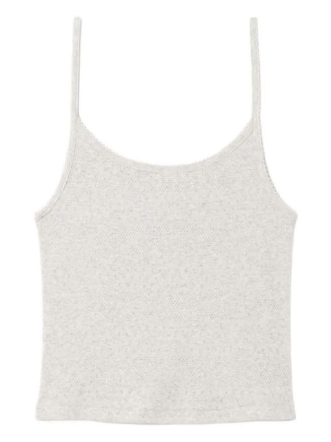 RE/DONE pointelle spaghetti-strap top - White