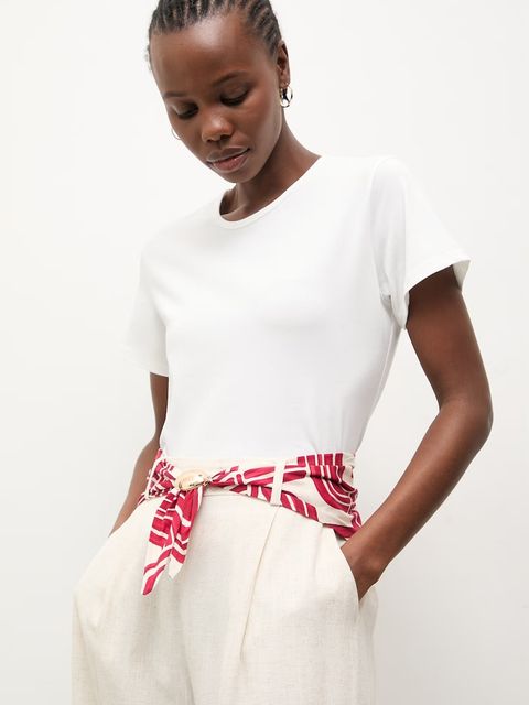 Answear.LAB t-shirt damski bawełniany z apaszką - zdjęcie produktu nr 2