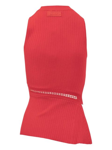 The Attico cut-out ribbed top - Red - zdjęcie produktu nr 2