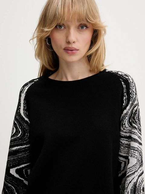 Desigual sweter KODIAK damski kolor czarny lekki 25WWJF28 - zdjęcie produktu nr 2