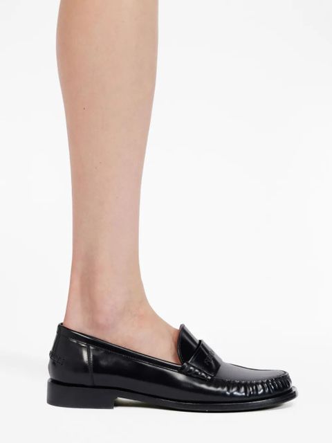 Ferragamo debossed-logo leather loafers - Black