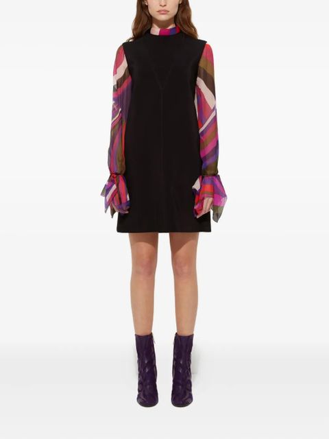 PUCCI contrast-sleeves mini dress - Black - zdjęcie produktu nr 2