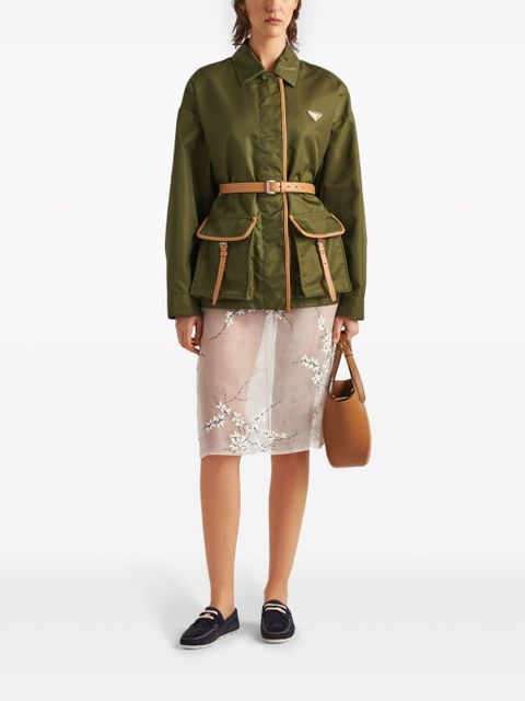 Prada Re-Nylon belted jacket - Green