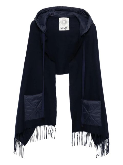 Maje hooded quilted-pocket poncho - Blue - zdjęcie produktu nr 1