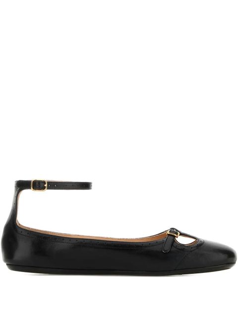 Chloé Misty buckle-strap leather ballerinas - Black - zdjęcie produktu nr 1