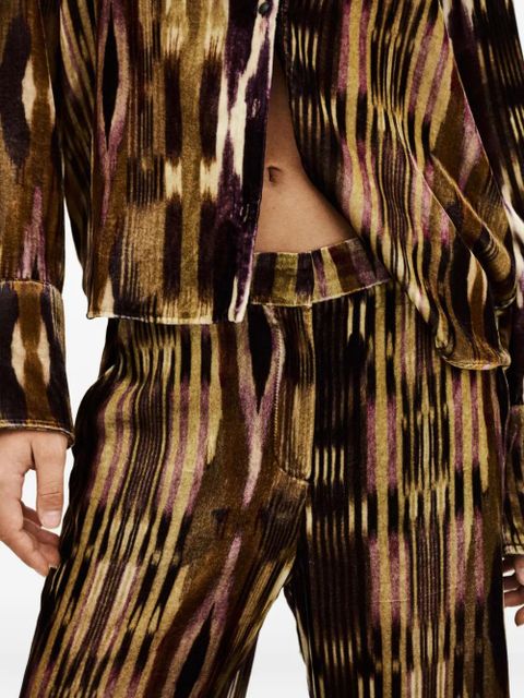 Ba&Sh Velvo printed velvet palazzo pants - Brown