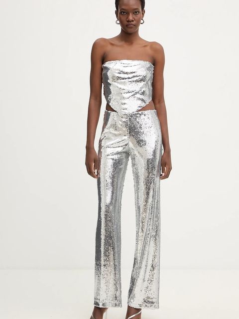 Haveone top damska kolor srebrny gładka RGE-P059